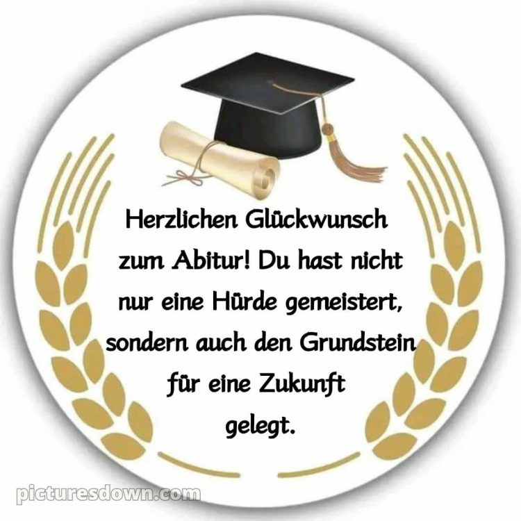 Kurze glückwünsche zum abitur bild Kreis kostenlos