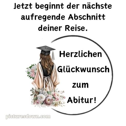 Kurze glückwünsche zum abitur bild Blumen kostenlos