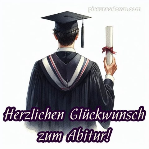 Kurze glückwünsche zum abitur bild Mann kostenlos