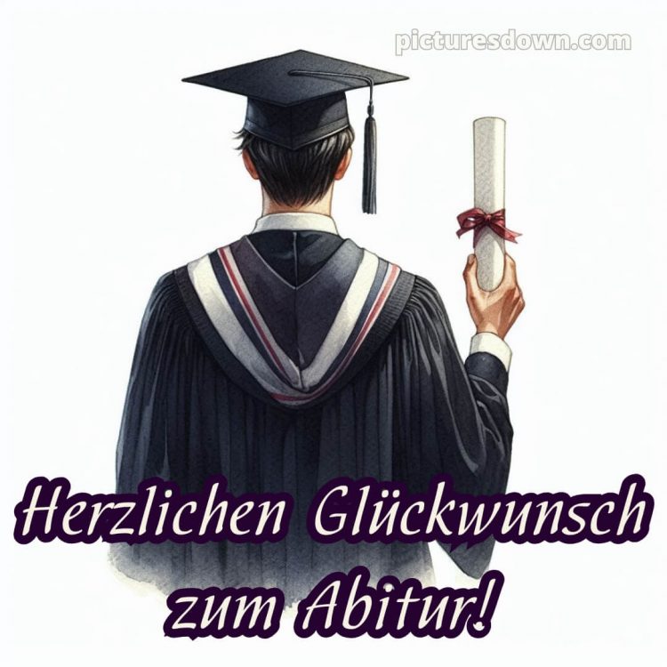 Kurze glückwünsche zum abitur bild Mann kostenlos