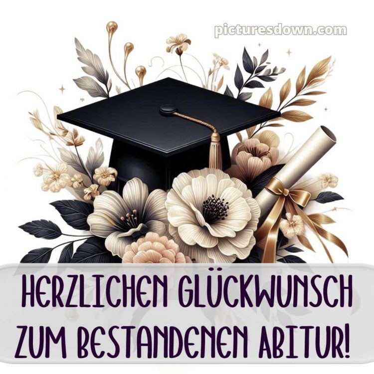 Kurze glückwünsche zum abitur bild Postkarte kostenlos