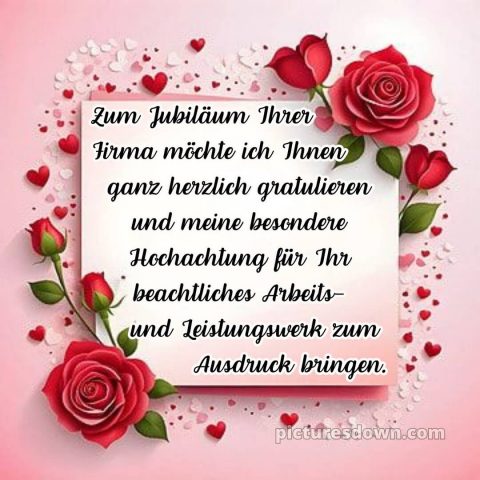 Kurze glückwünsche zum firmenjubiläum bild Wunsch kostenlos