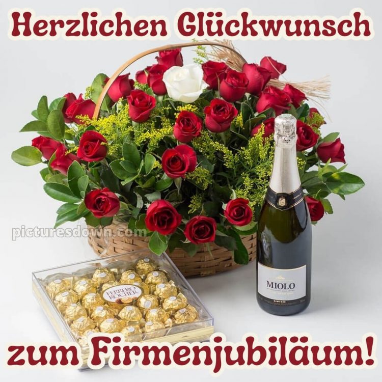Kurze glückwünsche zum firmenjubiläum bild Sekt kostenlos