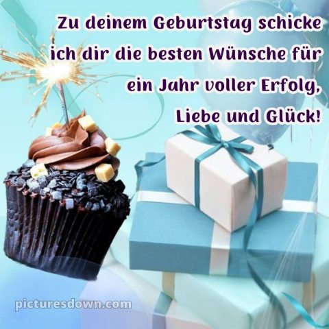 Kurze glückwünsche zum geburtstag bild Cupcake kostenlos
