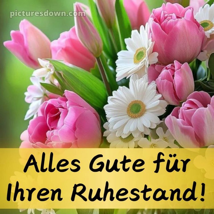 Kurze glückwünsche zum ruhestand privat bild Blumen kostenlos