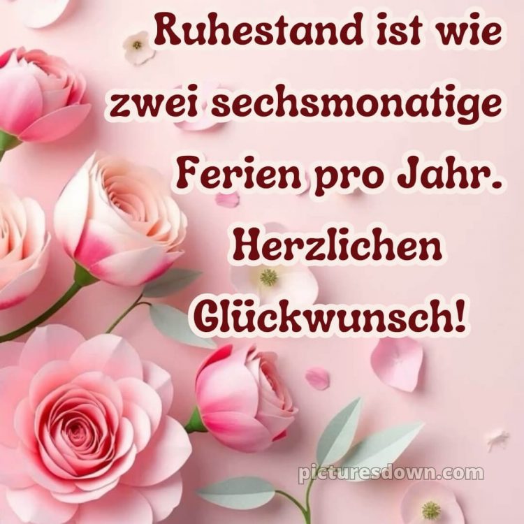 Kurze glückwünsche zum ruhestand privat bild Postkarte kostenlos