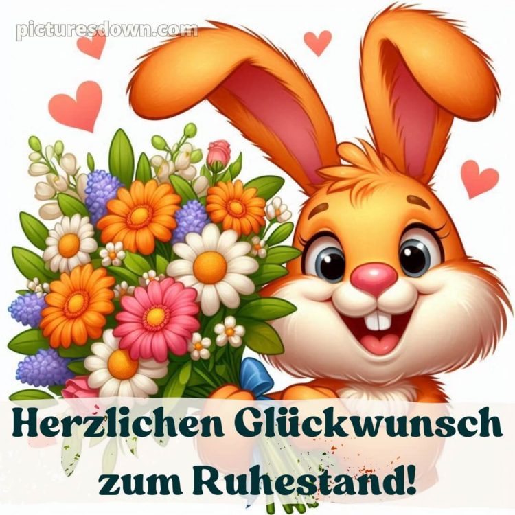Kurze glückwünsche zum ruhestand privat bild Hase kostenlos