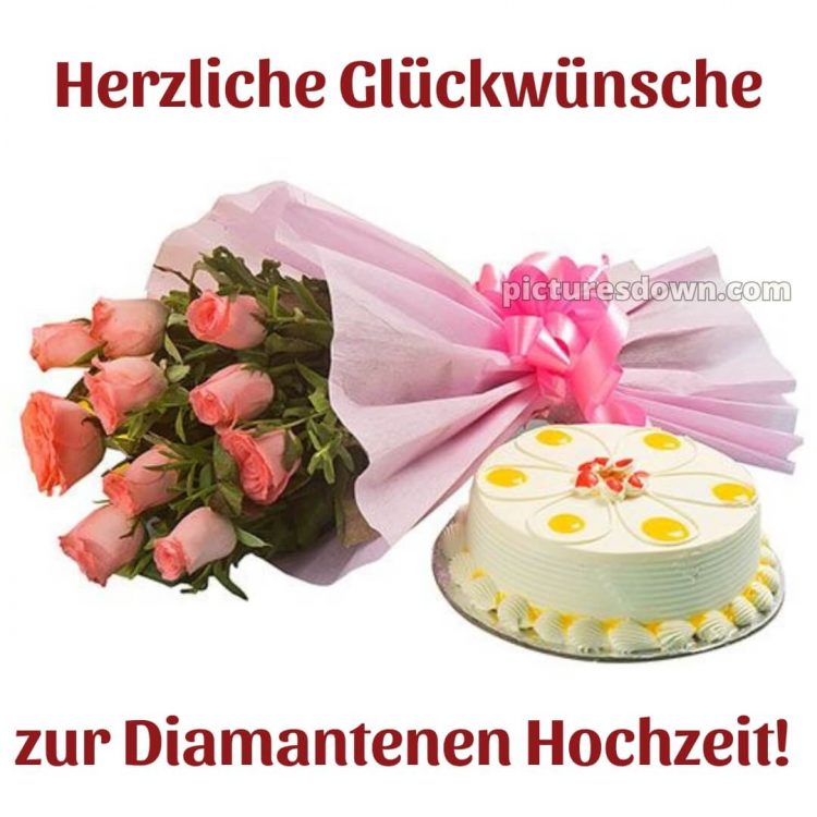 Kurze glückwünsche zur diamantenen hochzeit bild Blumenstrauß kostenlos