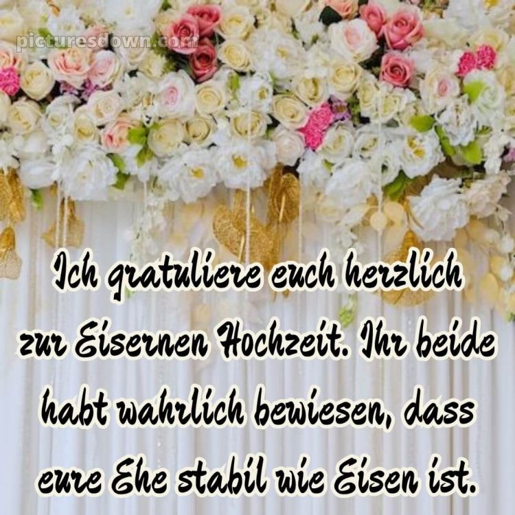 Kurze glückwünsche zur eisernen hochzeit bild Blumen kostenlos