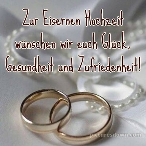 Kurze glückwünsche zur eisernen hochzeit bild zwei Ringe kostenlos