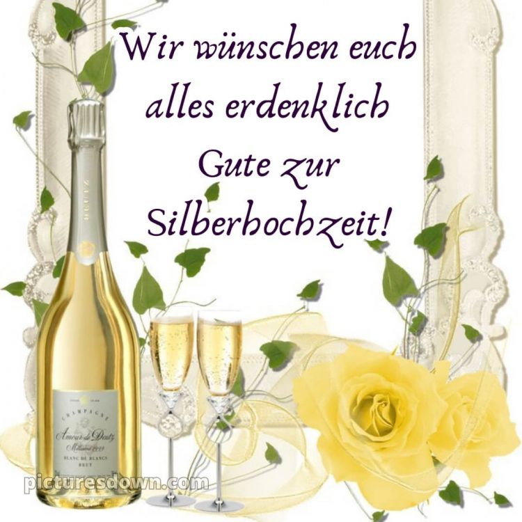 Kurze glückwünsche zur silberhochzeit bild Sekt kostenlos