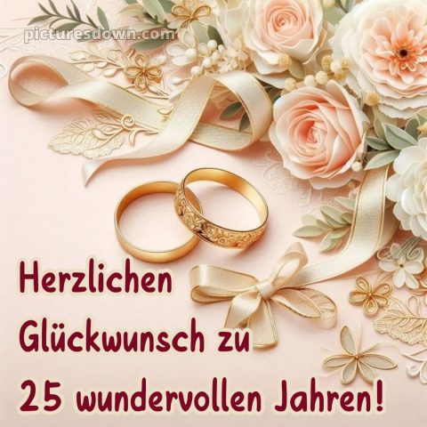 Kurze glückwünsche zur silberhochzeit bild Blumen kostenlos
