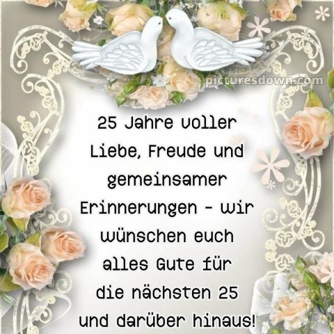 Kurze glückwünsche zur silberhochzeit bild Rosen kostenlos