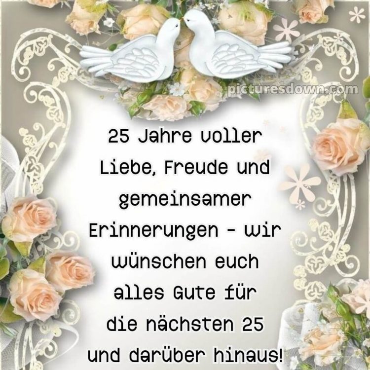 Kurze glückwünsche zur silberhochzeit bild Rosen kostenlos