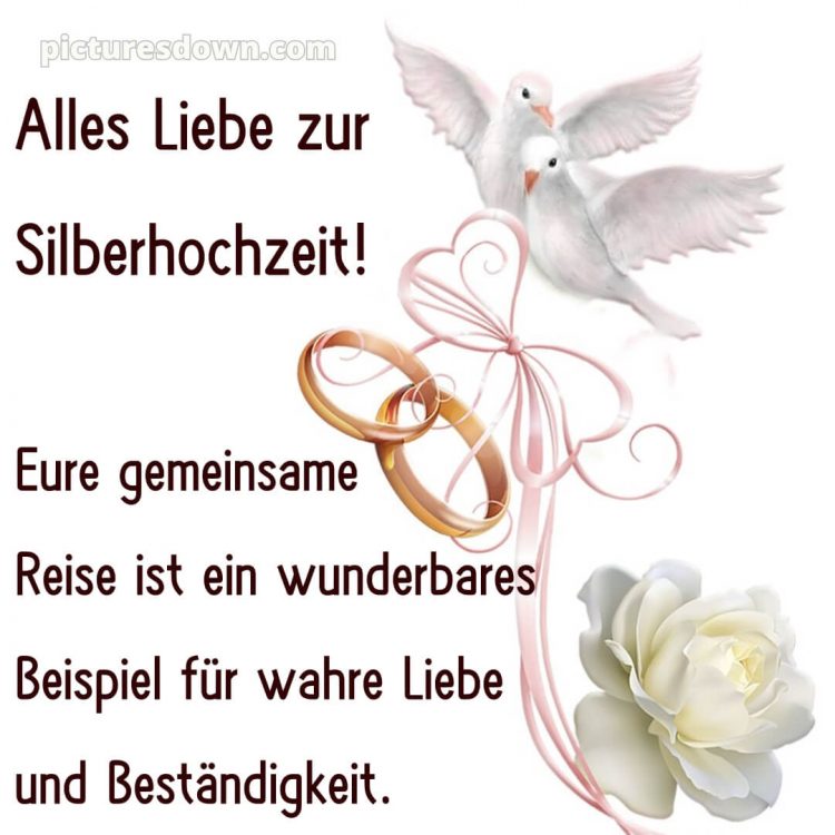 Kurze glückwünsche zur silberhochzeit bild Tauben kostenlos