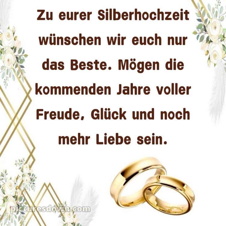 Kurze glückwünsche zur silberhochzeit bild Goldringe kostenlos