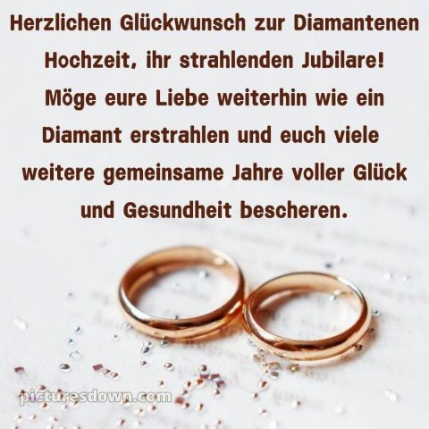 Kurze sprüche 60 hochzeitstag glückwünsche diamanthochzeit diamantene hochzeit bild Karte 15 kostenlos
