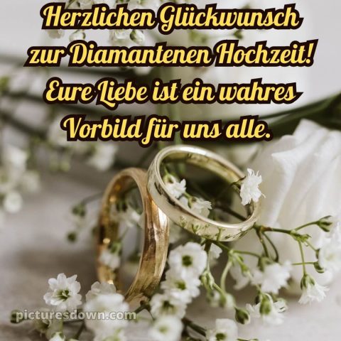 Kurze sprüche 60 hochzeitstag glückwünsche diamanthochzeit diamantene hochzeit bild Karte 3 kostenlos