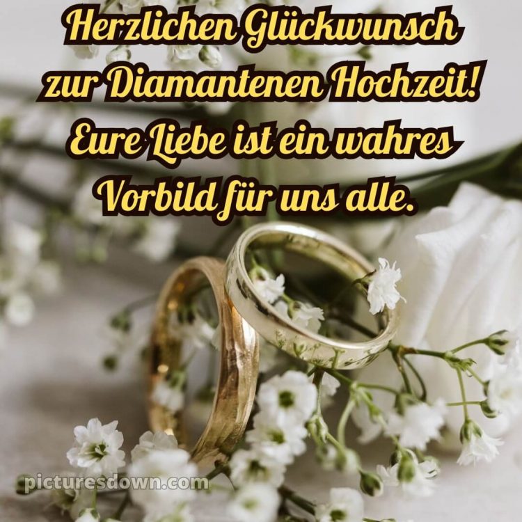 Kurze sprüche 60 hochzeitstag glückwünsche diamanthochzeit diamantene hochzeit bild Karte 3 kostenlos