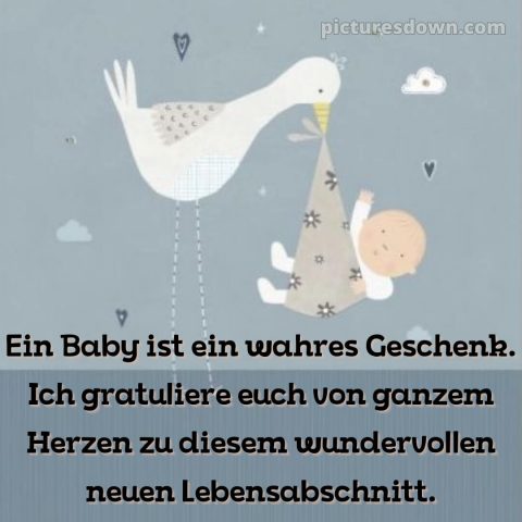 Liebevolle glückwünsche zur geburt bild Vogel kostenlos
