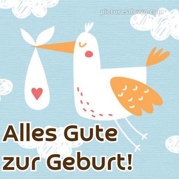 Liebevolle glückwünsche zur geburt bild Karte kostenlos