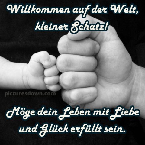 Liebevolle glückwünsche zur geburt bild zwei Hände kostenlos