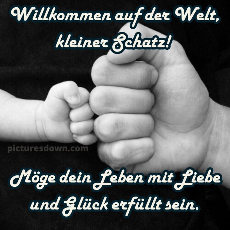 Liebevolle glückwünsche zur geburt bild zwei Hände kostenlos