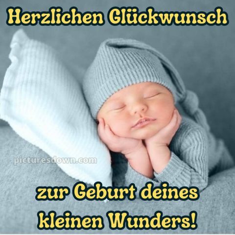 Liebevolle glückwünsche zur geburt bild Kissen kostenlos