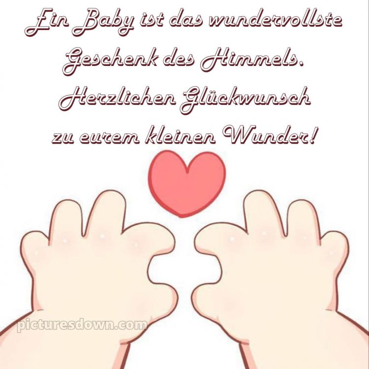 Liebevolle glückwünsche zur geburt bild Herzen kostenlos