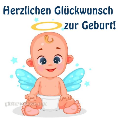 Liebevolle glückwünsche zur geburt bild Engel kostenlos