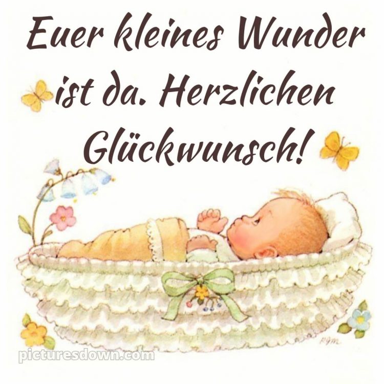 Persönliche glückwünsche zur geburt bild Säugling kostenlos