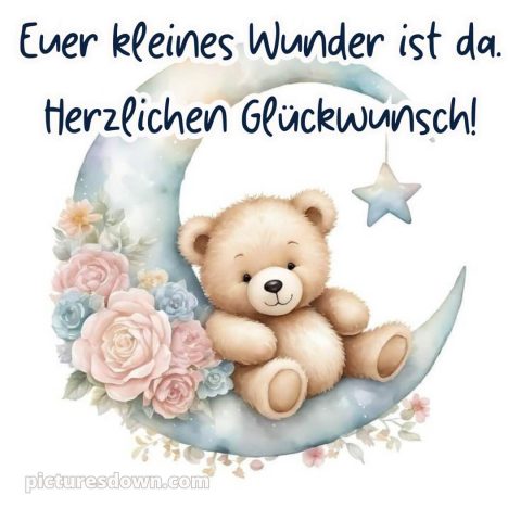 Persönliche glückwünsche zur geburt bild Mond kostenlos
