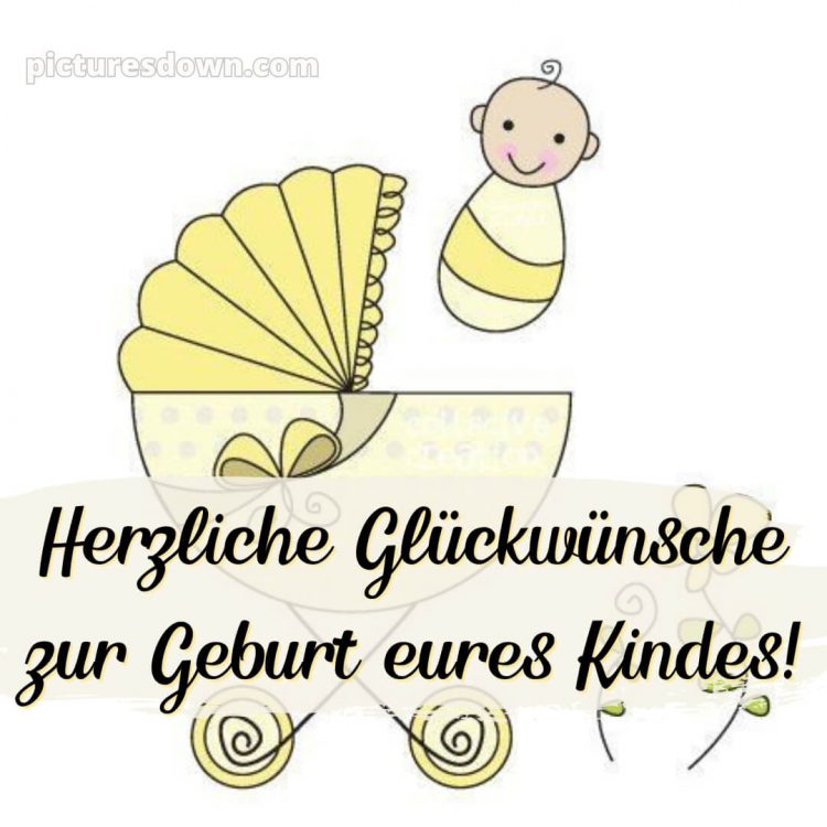 Persönliche glückwünsche zur geburt bild Kinderwagen kostenlos