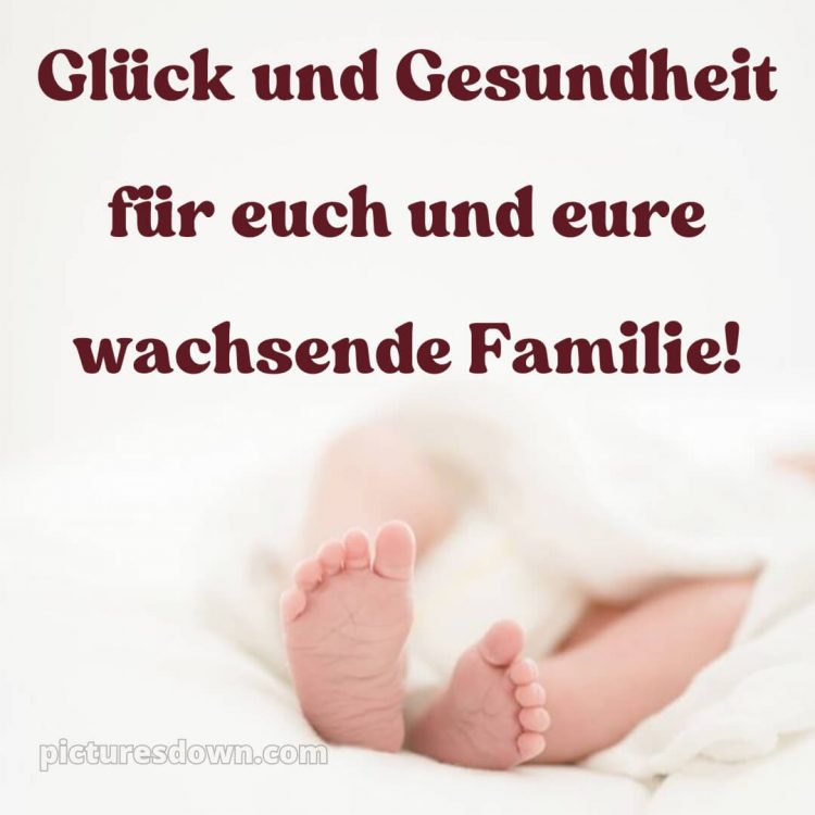 Persönliche glückwünsche zur geburt bild Füße kostenlos