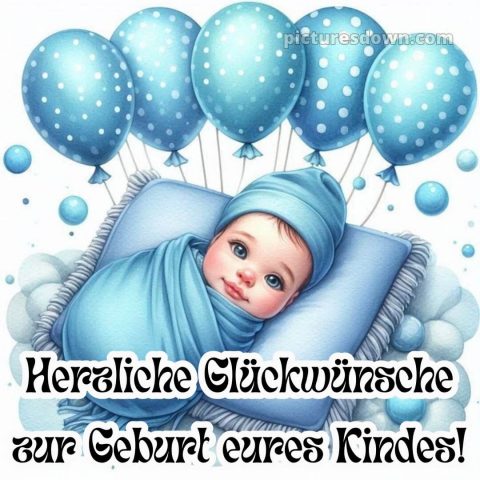 Wünsche zur geburt bild Luftballons kostenlos