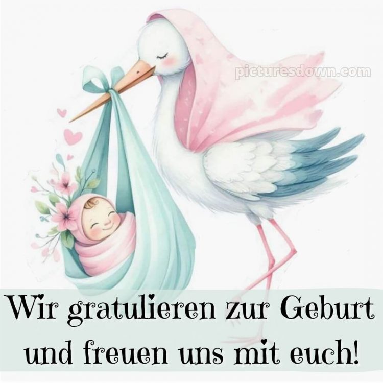 Wünsche zur geburt bild Vogel kostenlos