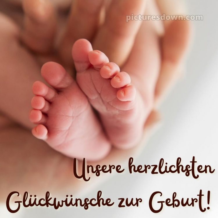 Baby Glückwünsche bild Zehen an den Füßen kostenlos