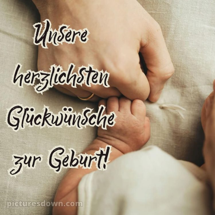 Baby Glückwünsche bild zwei Hände kostenlos
