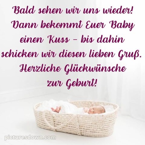 Baby Glückwünsche bild Korb 2 kostenlos