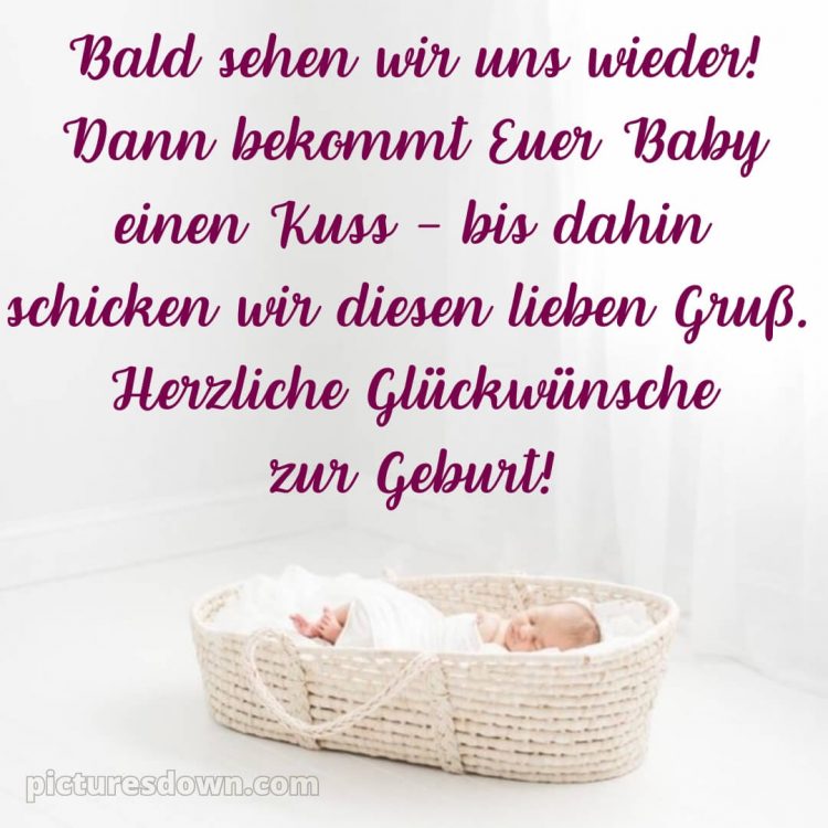 Baby Glückwünsche bild Korb 2 kostenlos