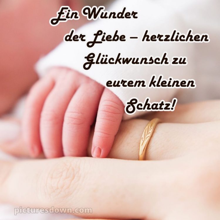 Baby Glückwünsche bild Finger kostenlos