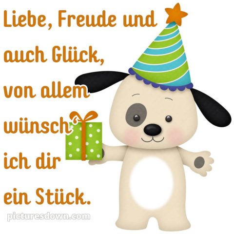 Coole geburtstagssprüche für jungs bild süßer Hund kostenlos