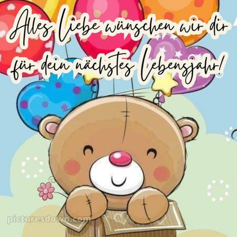 Coole geburtstagssprüche für jungs bild Teddybär kostenlos