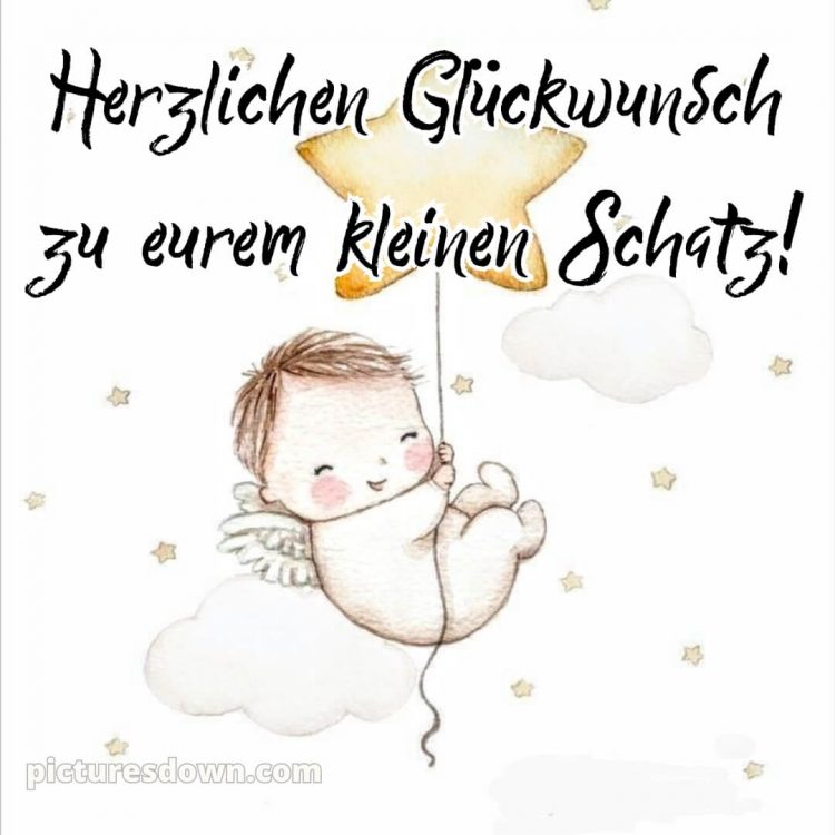 Geburt glückwünsche bild Stern kostenlos