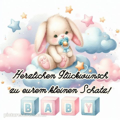 Geburt glückwünsche bild Sterne kostenlos