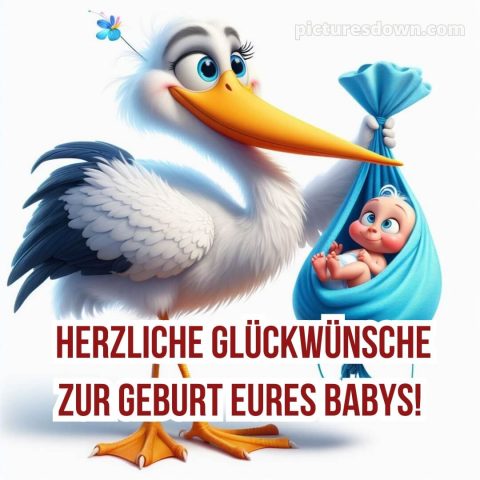 Geburt glückwünsche bild Karte kostenlos