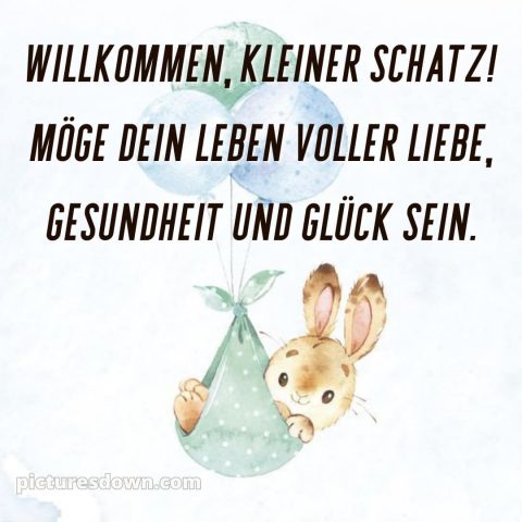 Geburt glückwünsche bild Hase kostenlos