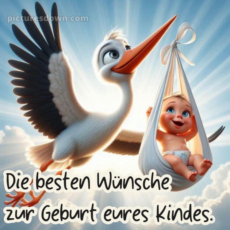Geburt glückwünsche bild Säugling kostenlos