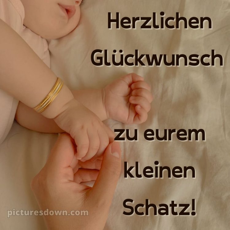 Geburt glückwünsche bild Hände kostenlos