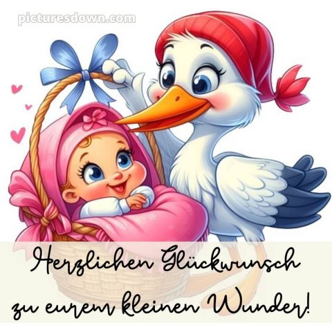 Geburt glückwünsche bild Korb kostenlos